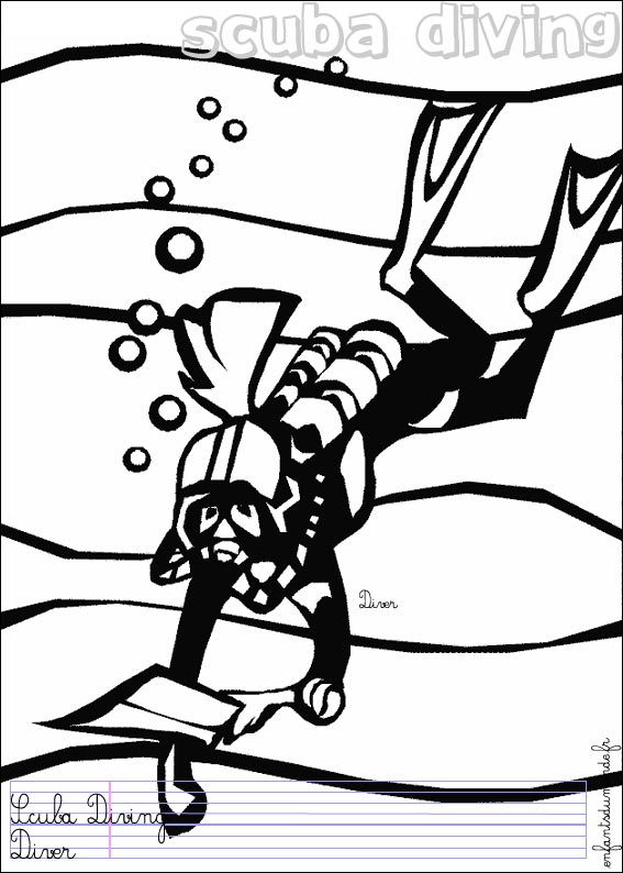 coloriage plongee 1